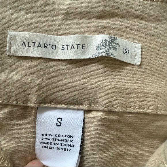 NWT NEW Altar’d State Cargo Mini Skirt (beige, tan, size US Small S khaki $64 - Picture 5 of 11